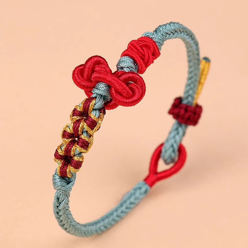 Mythstone Handmade Wenchang Knot Luck Strength Braided Rope Bracelet