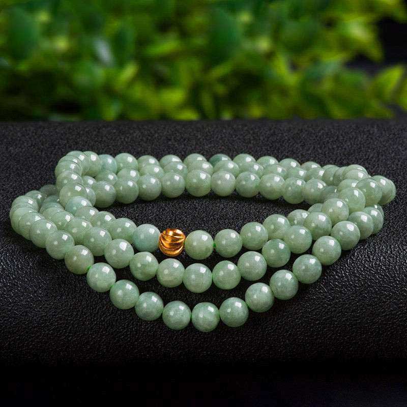 Pulsera Mala de la suerte con 108 cuentas de jade