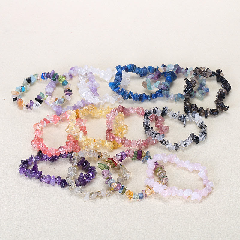 Natural Irregular Shape Crystal Stone Warmth Soothing Bracelet