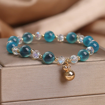 Mythstone Candy Agate Healing Harmony Bead Charm Bracelet