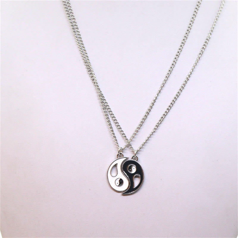 2 piezas de collar con colgante de Yin Yang para pareja