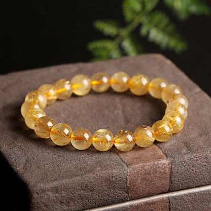 Mythstone Natural Citrine Blessing Protection Bracelet