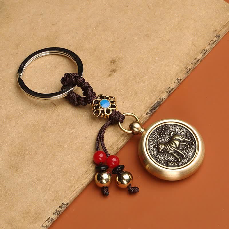 Mythstone 12 Chinese Zodiac Blessing Wealth Fortune Keychain