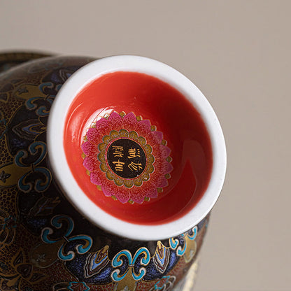 Mythstone Dunhuang Color Pattern Gaiwan Teacup Kung Fu Tea Cup With Lid