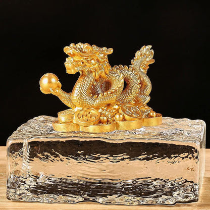 Mythstone Feng Shui Dragon Copper Coin Wealth Success Luck Decoration