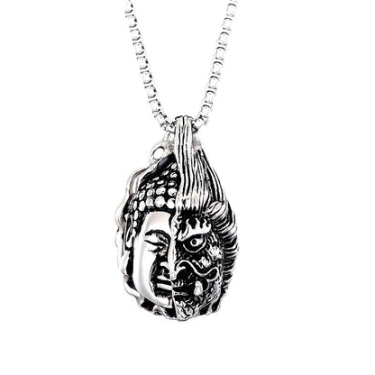 Mythstone Half Buddha Half Devil Powerful Necklace