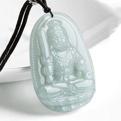 Colgante de jade de Buda natal del zodíaco chino con piedra mitológica que representa la prosperidad y la riqueza