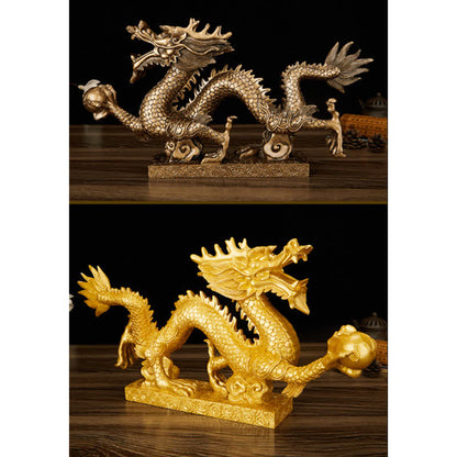 Mythstone Feng Shui Dragon Auspicious Cloud Wealth Luck Decoration