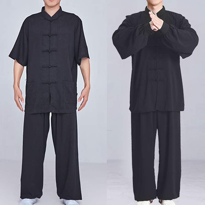 Mythstone Meditation Zen Prayer Spiritual Tai Chi Qigong Practice Unisex Embroidery Clothing Set