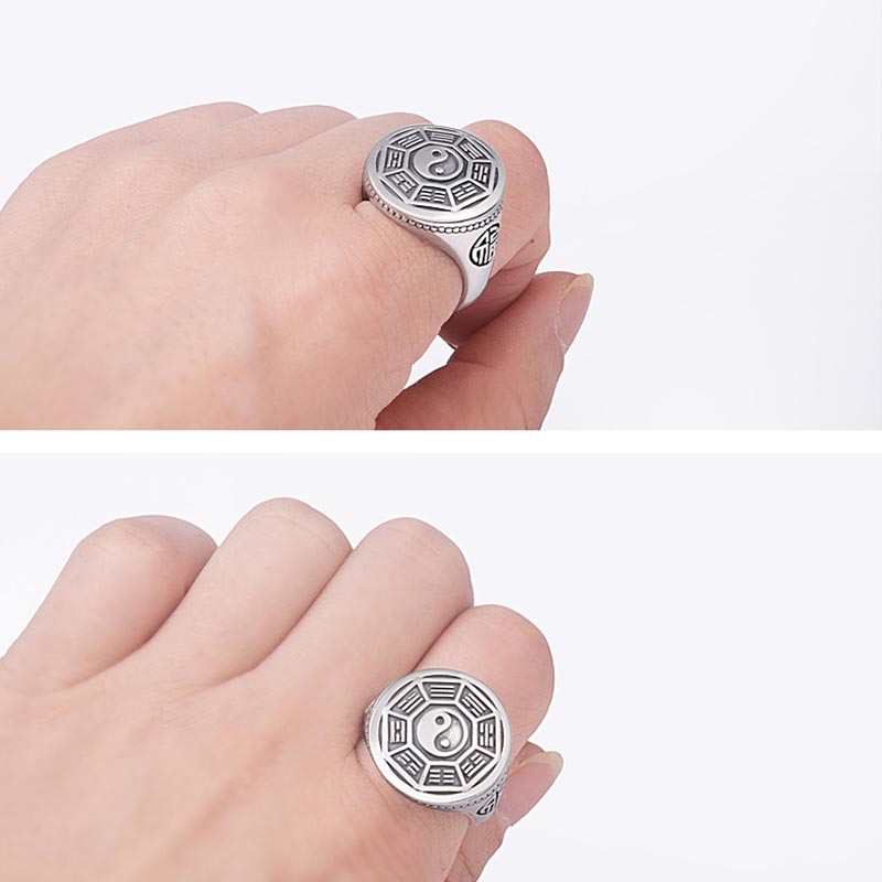 Yin Yang Balance Adjustable Ring