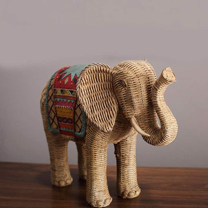 Mythstone Elephant Resin Wisdom Wealth Home Decoration