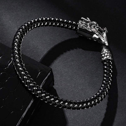 Mythstone Dragon Titanium Steel Protection Luck Bracelet