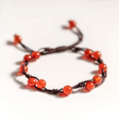 MythStone Red Agate Moss Agate Cinnabar Calm Bracelet