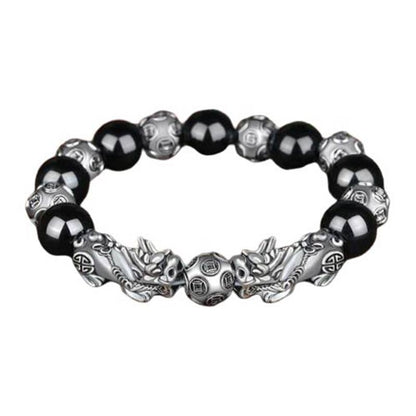 Pulsera de obsidiana PiXiu con fengshui tibetano Mythstone 