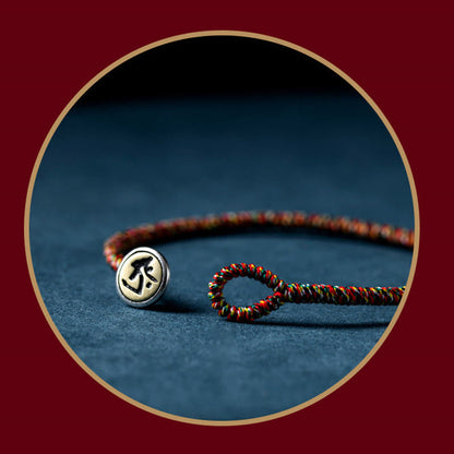 Pulsera de cuerda colorida con protección de Buda natal del zodíaco chino hecha a mano en plata de ley 925 de Mythstone 