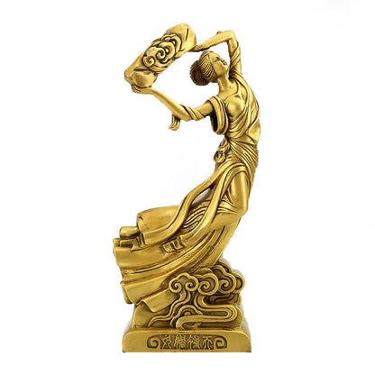 Mythstone Bodhisattva Nuwa Mends The Sky Protection Copper Statue Decoration