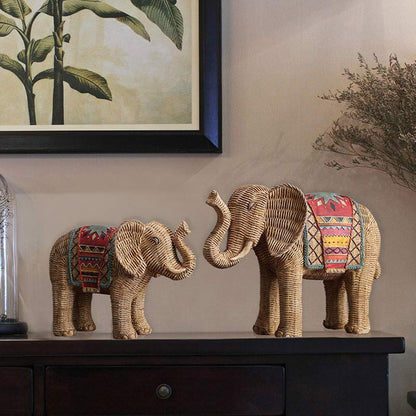 Mythstone Elephant Resin Wisdom Wealth Home Decoration