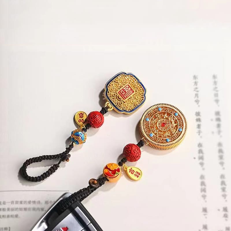 Mythstone Fu Character Blessing Ruyi Charm Key Chain