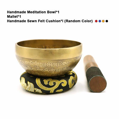 Mythstone Sutra Singing Bowl Handcrafted for Healing and Meditation Positive Energy Sound Bowl Set