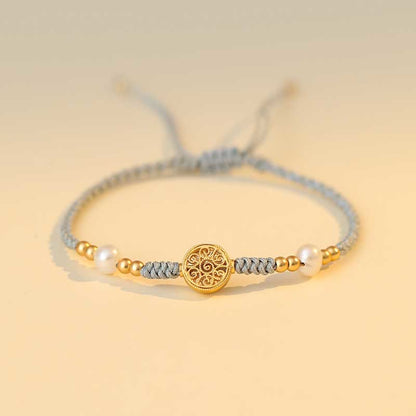 Mythstone Copper Coin Fortune Tree Luck Strength Braided Bracelet