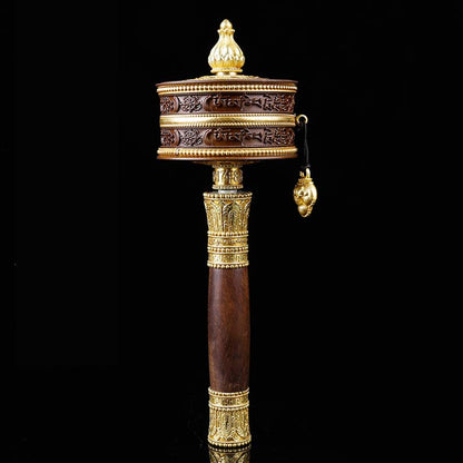 Mythstone Tibetan Prayer Wheel Six True Words Copper Balance Decoration