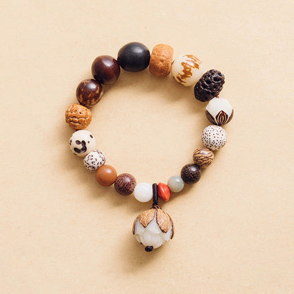 Mythstone Bodhi Seed Lotus Wisdom Peace Wrist Mala Bracelet