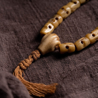 Pulsera de hueso de yak tibetano Mythstone El señor del bosque de cadáveres Ahuyenta a los malos espíritus