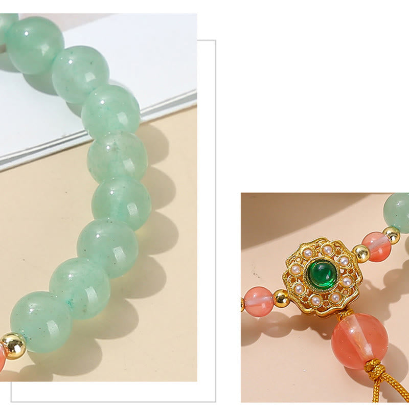 Mythstone Green Aventurine Luck Bead Tassel Bracelet