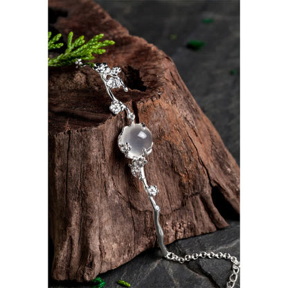 MythStone Plum Blossom Chalcedony Positive Bracelet