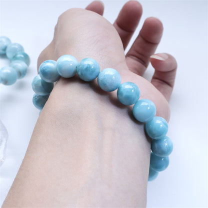 Pulsera de la confianza y la sabiduría de larimar natural Mythstone 