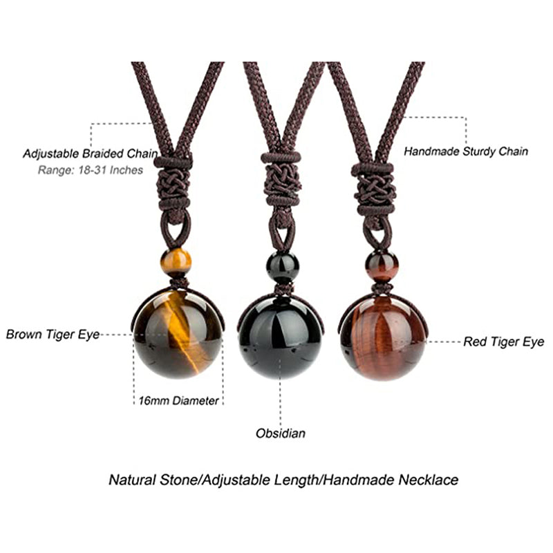 Mythstone Tibetan Tiger's Eye Bracelet Necklace Set