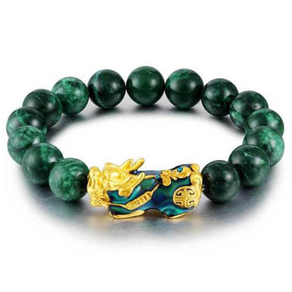 Pulsera protectora de jade PiXiu de FengShui de Mythstone