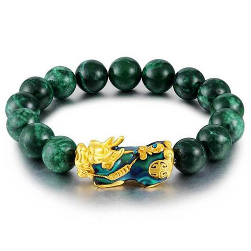 Pulsera protectora de jade PiXiu FengShui de MythStone