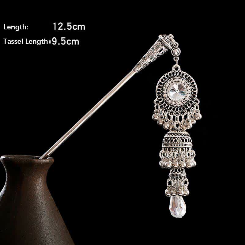 Mythstone Water Drop Lily of the Valley Flowers Tassels Confidence Hairpin