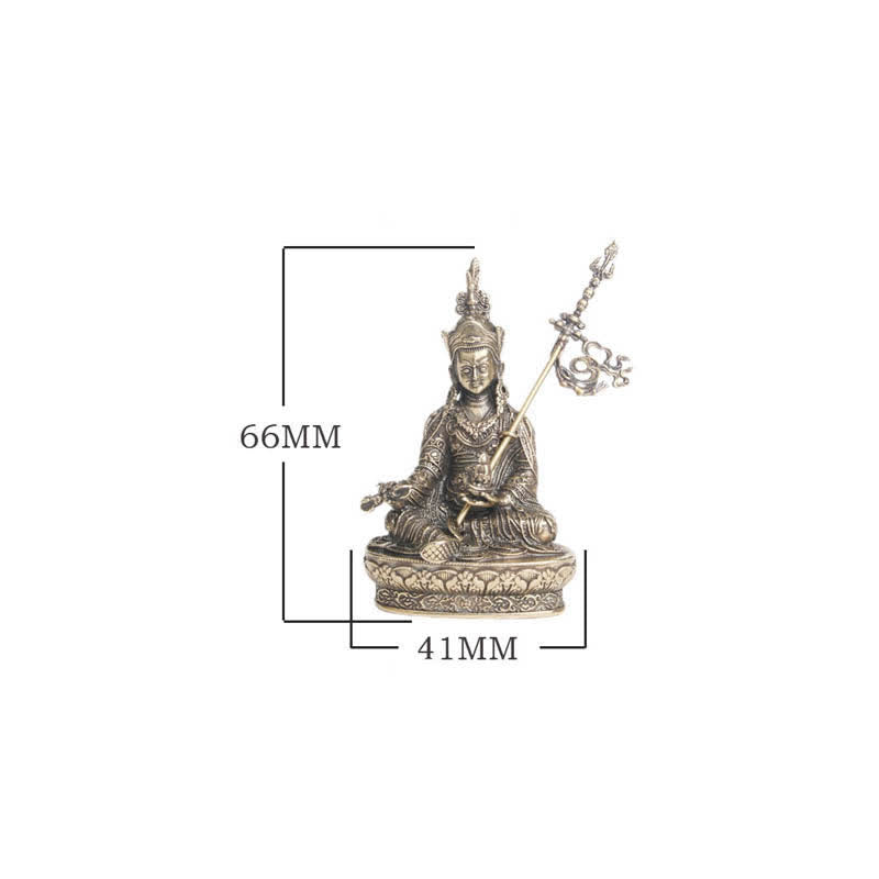 Mythstone Padmasambhava Buddha Figure Serenity Copper Statue Decoration Temple Ornament