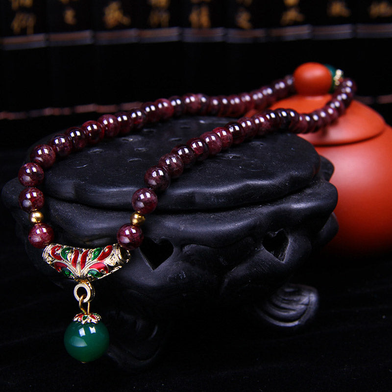 Mythstone Natural Garnet Blessing Bracelet