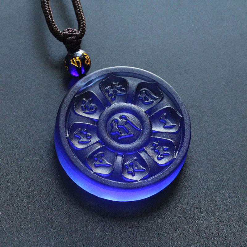 Mythstone Liuli Manjusri Lotus Enlightenment Necklace