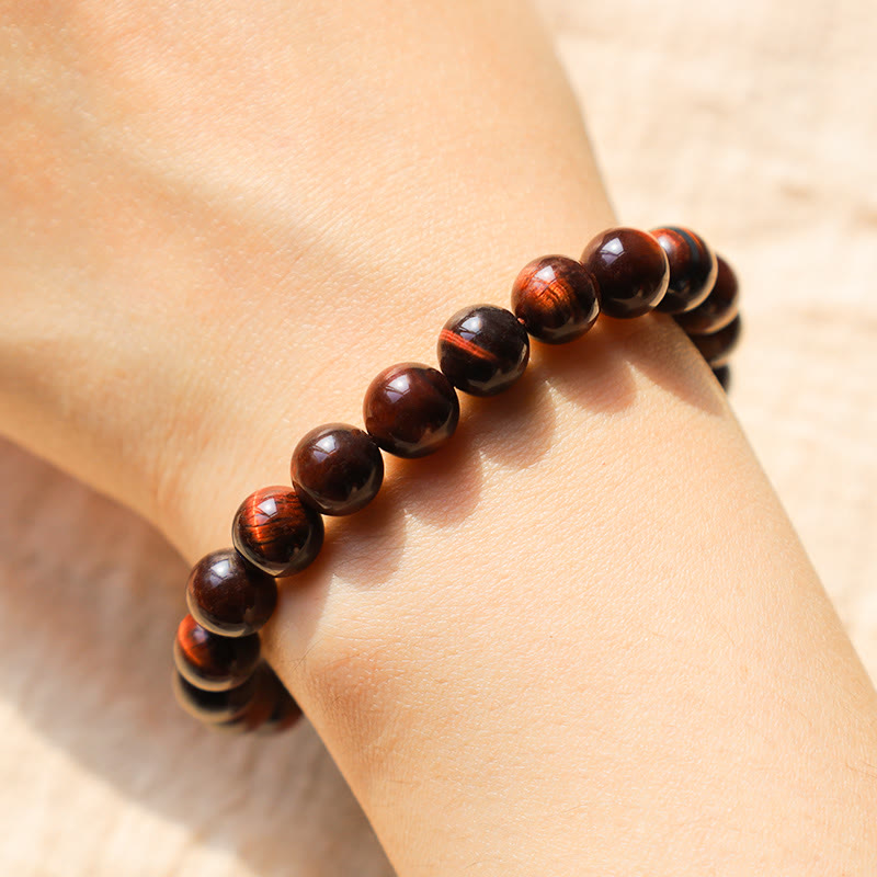 Mythstone Natural Tiger Eye Healing Bead Bracelet