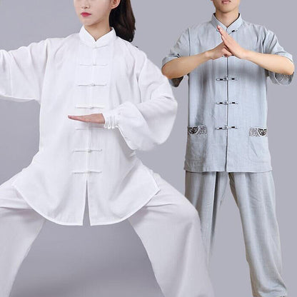 Mythstone Meditation Zen Prayer Spiritual Tai Chi Qigong Practice Unisex Embroidery Clothing Set