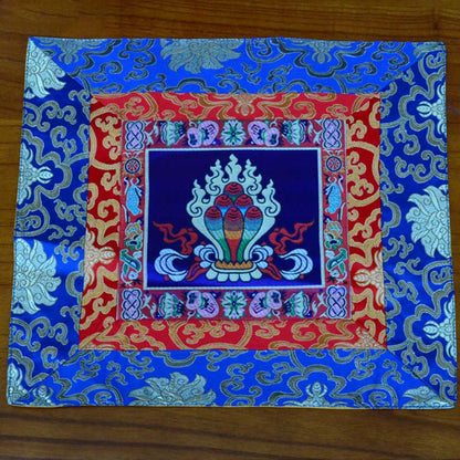 Mythstone Prayer Altar Mat Meditation Strength Endless Knot Vajra Man-Bcu Kalachakra Auspicious Symbols