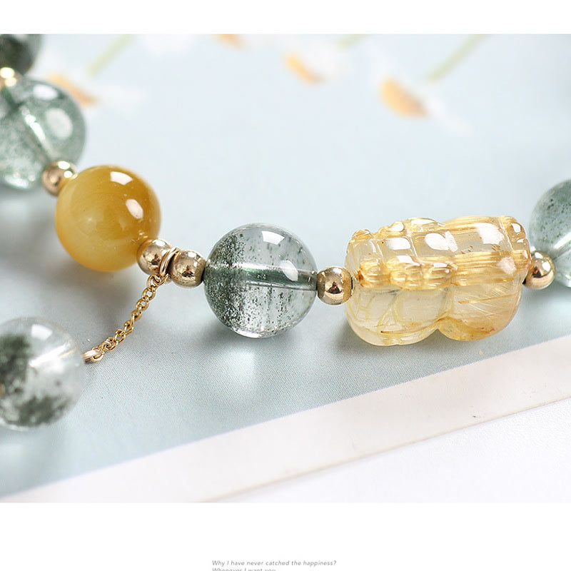 Mythstone Green Phantom Citrine PiXiu Confidence Bracelet