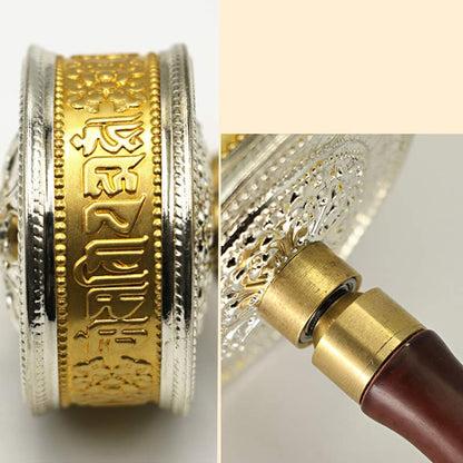 Mythstone Tibetan Prayer Wheel Six True Words Copper Peace Protection Decoration