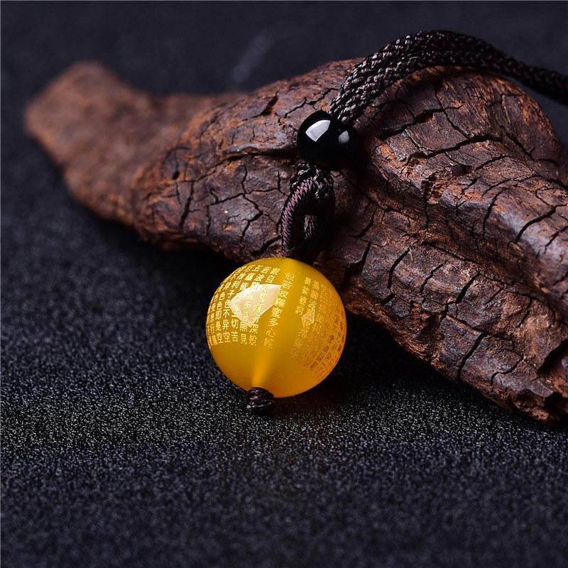 Mythstone Tibetan Buddhism Ancient Heart Sutra Necklace