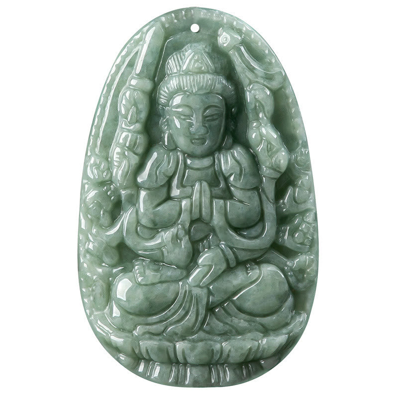 Colgante de jade natural con forma de Buda natal del zodíaco chino Mythstone para la prosperidad y la riqueza 