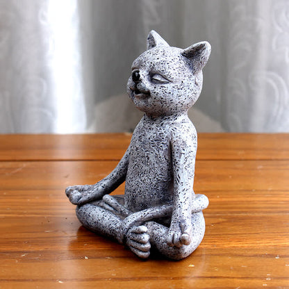 Mythstone Meditating Zen Dog Cat Frog Decoration