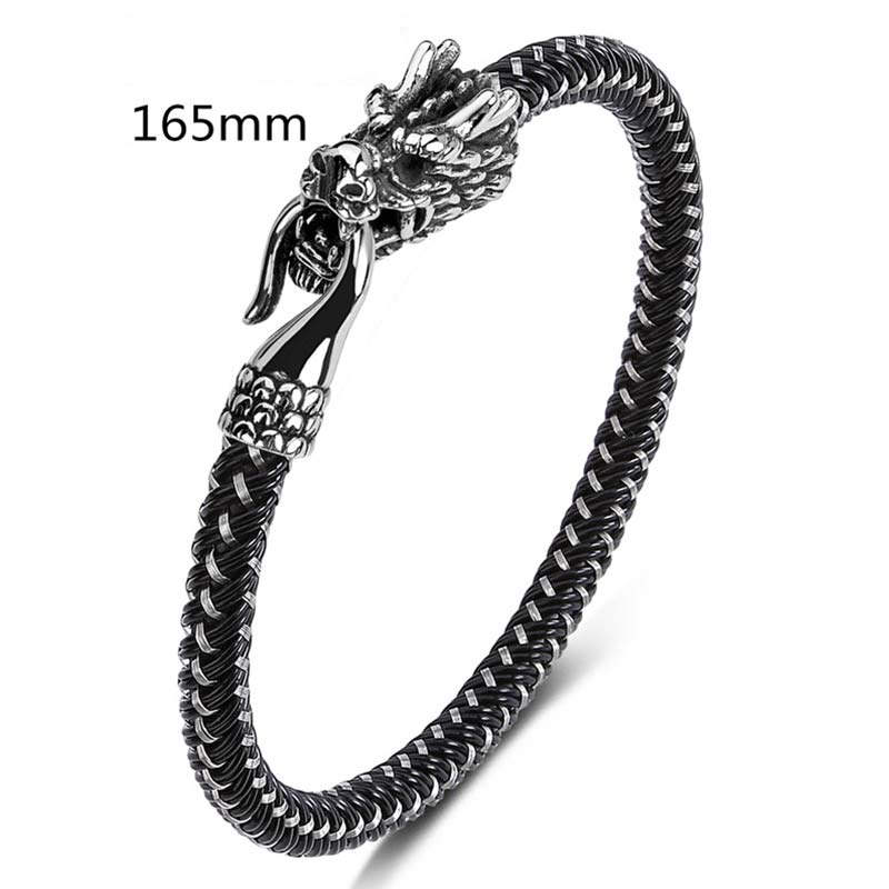 Mythstone Dragon Titanium Steel Protection Luck Bracelet