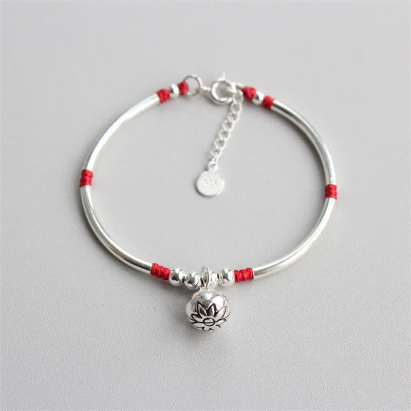 Pulsera Mythstone New Start con flor de loto en plata de ley 925 