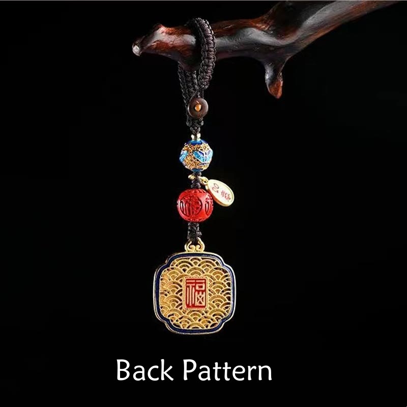 Mythstone Fu Character Blessing Ruyi Charm Key Chain