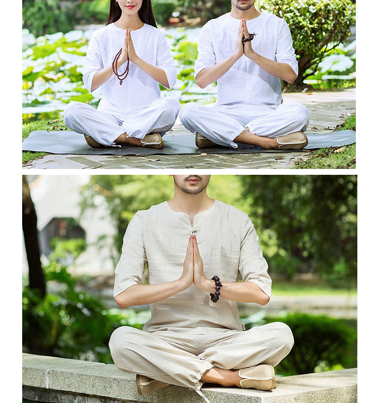 Mythstone Meditation Prayer Spiritual Zen Practice Uniform Clothing Men's Set