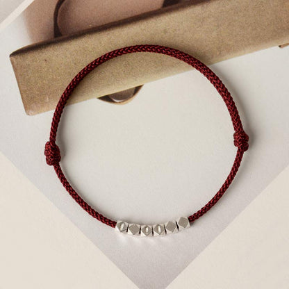 MythStone 925 Sterling Silver Red String Braid Bracelet Anklet